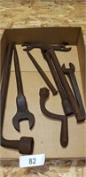 Vintage Lug Wrenches, Punch, Wrenches