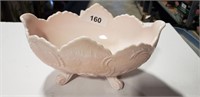 Pink Oval Glass Dish