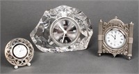 Crystal & Metal Table Clocks Incl. Spode, Lenox, 3