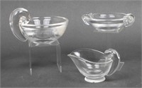 Steuben Modern Crystal Bowls, Group of 3