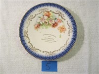 Vintage Floral Local Advertising Plate