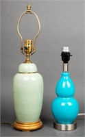 Asian Ceramic Lamps Incl. Celadon, 2
