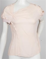 Nina Ricci Designer Silk Short Sleeve Top