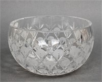 Bohemia Czech Art Deco Style Cut Crystal Bowl