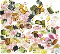 18.5 cttw. Loose Mixed-Cut Tourmaline Stones