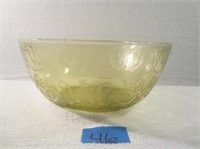 Decorative Yellow Glass Bowl 4" x 9" Diameter