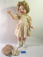 Antique Plaster Doll With Real Hair
