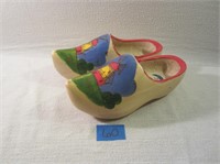 Hand Painted Wood Dutch Shoes