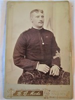 Antique Cabinet Card India Military