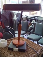 Wood and metal desk lamp