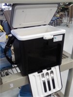 Small cooler with flatware