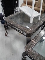 End table with glass