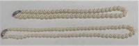 2 STRANDS OF CULTURED PEARLS