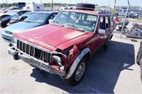 1992 Red Jeep Grand Cherokee