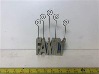 "Family" Metal Photo stand