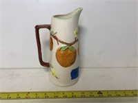 Porcelain 12" Pitcher with Oranges, made in Japan