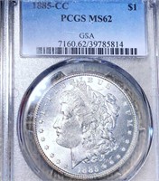 1885-CC Morgan Silver Dollar PCGS - MS62 GSA