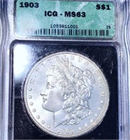 1903 Morgan Silver Dollar ICG - MS63