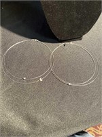 Two silver wire chokers