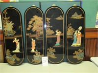 Set of 4 Oriental Wall Plaques