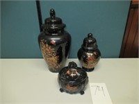 3 pc Ginger Jar Set