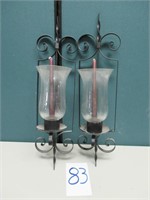 Wrought Iron Wall Sconce Candle Holders