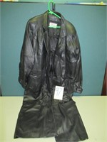 Men's Leather Trench Coat - Pelle Studios Large