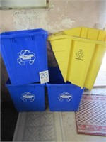 4 recycling bins
