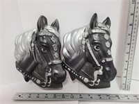 2 Chalware Horse Wall Plaques