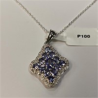 $500 Silver Tanzanite 180(3ct) Necklace