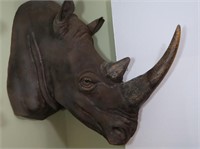 Rhino (has fiberglass horn)-Wall Mount to Tip of