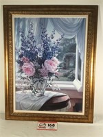 Framed print of flowers
