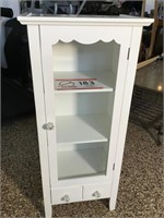 White cabinet (3 shelves; 2 drawer)