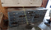 25 drawer cabinet bench
