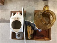 2 Pitchers, Trays, & Assorted  Knick Knacks