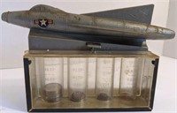 Vintage jet coin bank by Wolverine