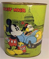 Cheinco vintage Disney Mickey Mouse oval garbage