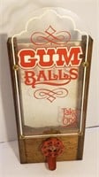 Vintage Gumball Machine, 19"T x 8"W x 2"D
