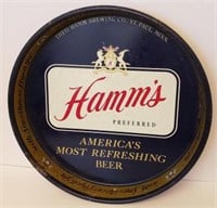 Hamm's Metal Advertising Tray, 13 1/2" diameter