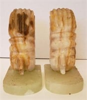 Marble Native American Bookends
