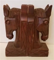 Resin Horse Bookends, 10"T