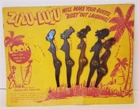Vintage Zulu-Lulu Swizzle Sticks-Black Americana