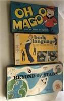 Lot with Vintage Games, Includes “Oh Magoo” Board
