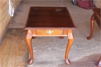 Wooden Side Table/Queen Ann Style