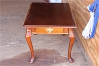 Wooden Side Table/Queen Ann Style