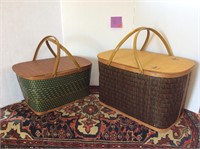Vintage rug and baskets
