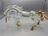 Stunning unicorn hand-crafted art glass!