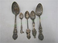 Lot of sterling silver souvenir spoons