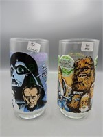 Lot of two 1977 STAR WARS Glasses!