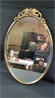 Vintage 22 x 14 metal frame mirror
